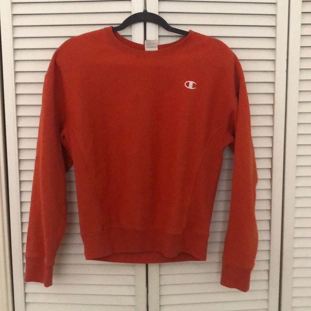 Orange champion sweatshirt